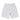 Light gray heathered cotton shorts with an elastic waistband and a side pocket, shown flat on a white background.