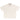 A short-sleeve polo shirt in a light cream or off-white color, laid flat against a solid white background. The shirt features a classic collar, a two-button placket, and a small black brand label on the inside neck.