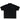 A black short-sleeve polo shirt shown from the back, laid flat against a solid white background.