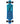 A longboard skateboard shown from a top-down view on a white background. The deck is bright blue with a detailed black and white maze pattern and an alien graphic in the center.