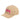 A Stussy baseball cap in beige with a vibrant pink embroidered logo on the front, shown against a plain white background.