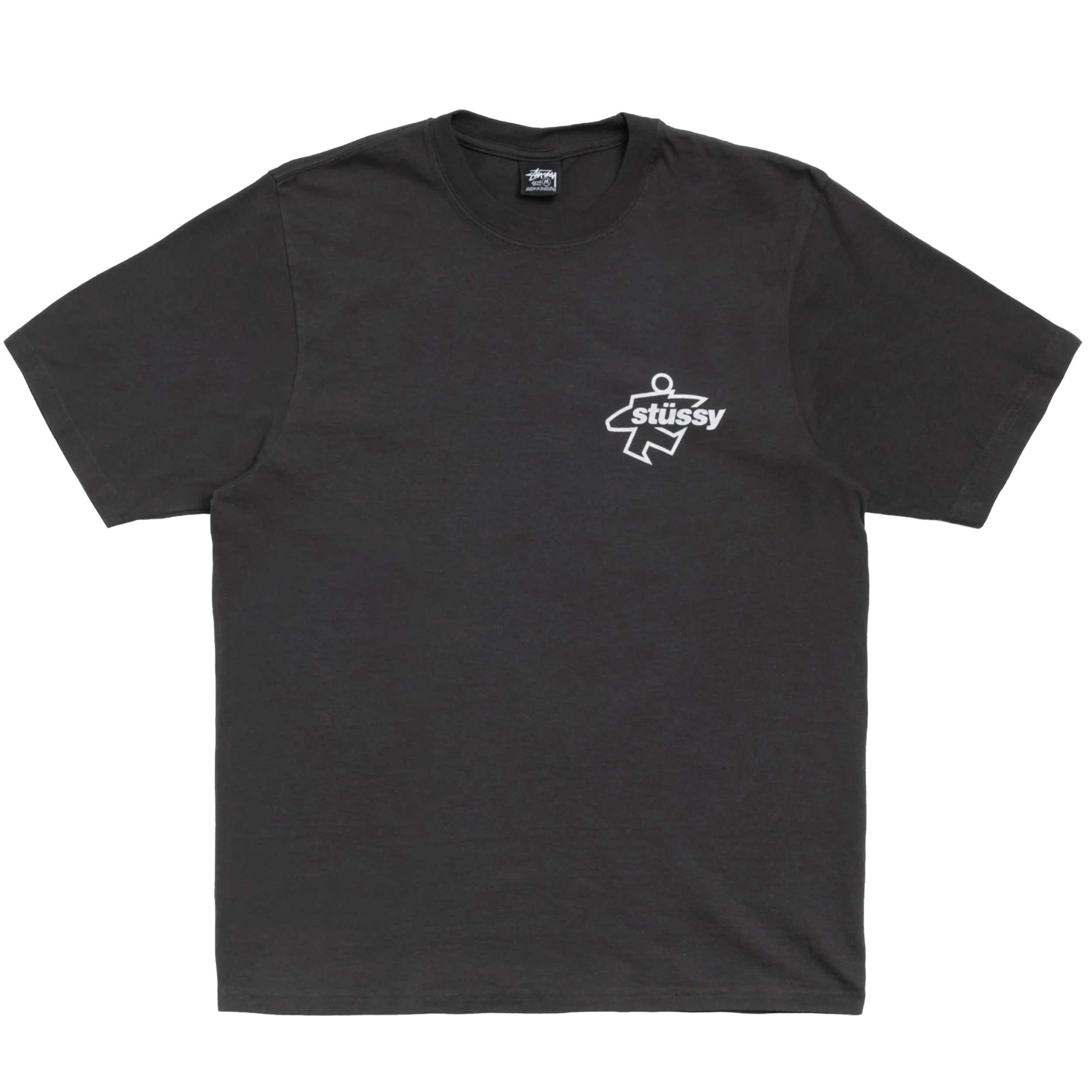 Stussy Surf Size Pigment Dyed T-Shirt - Faded Black | Transport