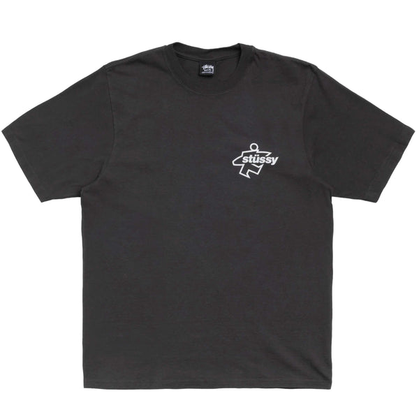 Stussy Surf Size Pigment Dyed T-Shirt - Faded Black | Transport