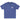 A heathered blue crewneck t-shirt with a small white Stussy logo printed on the left chest, displayed flat against a solid white background.