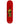 A red skateboard deck featuring a stylized alien graphic in yellow, black, and leopard print on the underside, with the O'Brien brand name visible near the bottom.