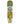 A skateboard deck featuring a stylized alien graphic. The alien has a gray head and body, wearing an orange jumpsuit with a green diagonal strap that reads 'WORKSHOP'.