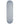 A long, narrow skateboard deck shown vertically against a plain white background. The deck has a pale blue to light gray gradient with a large, stylized beige script graphic printed down the center.