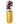 A skateboard deck featuring a stylized black, red, and orange tiger illustration on a white upper section, with a yellow-orange lower section containing black text.