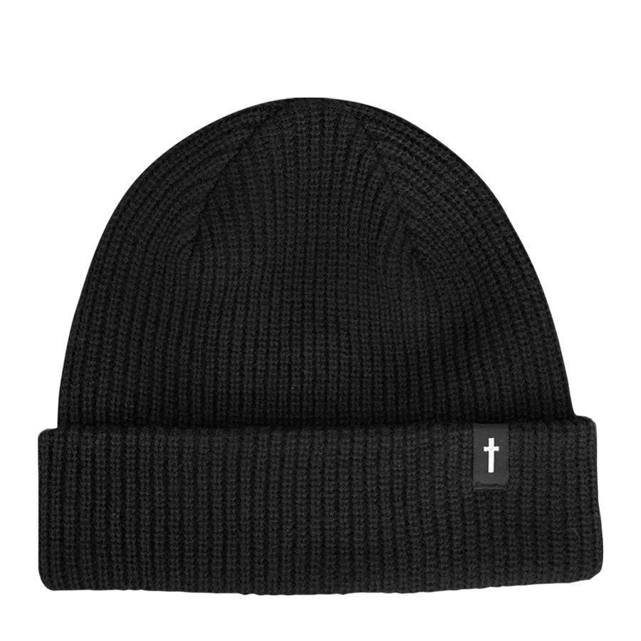 Cross Cuff Beanie